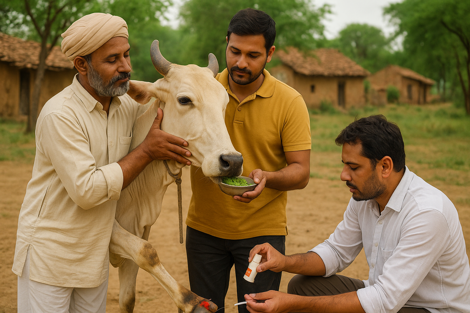 Go Seva Trust helping cow with medical care
